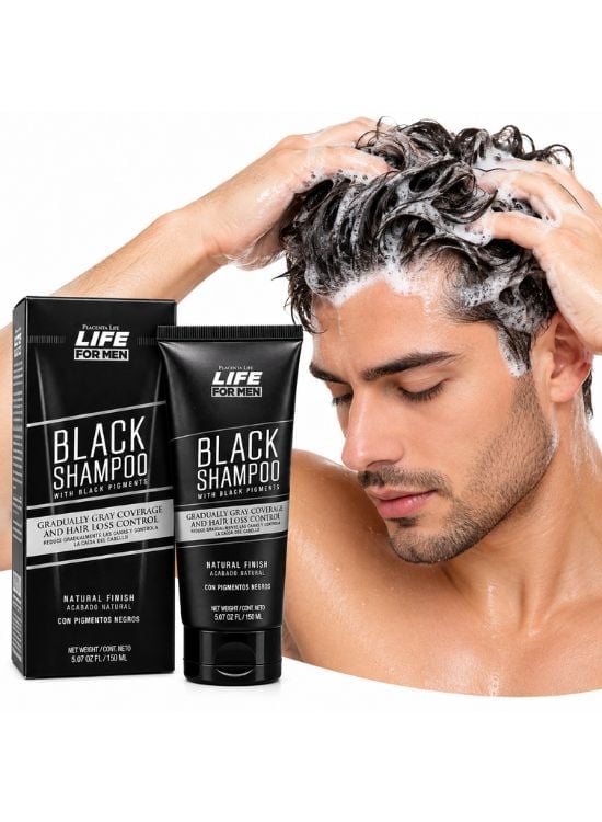 LIFE FOR MEN BLACK SHAMPOO 150 ML - 3
