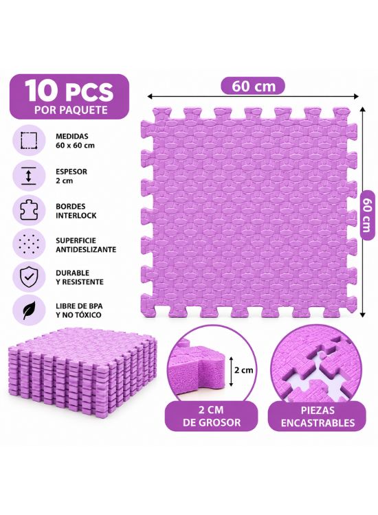 PISOS DIDÁCTICOS LILA 10 PIEZAS - 2