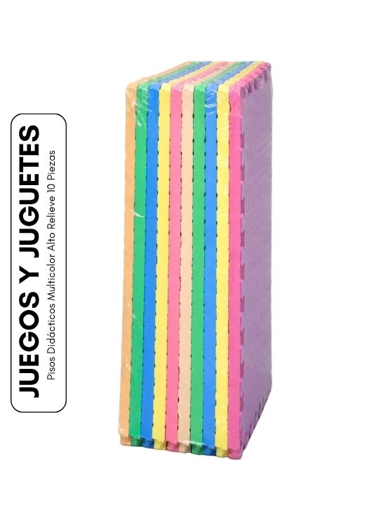 PISOS DIDÁCTICOS MULTICOLOR ALTO RELIEVE 10 PIEZAS - 1