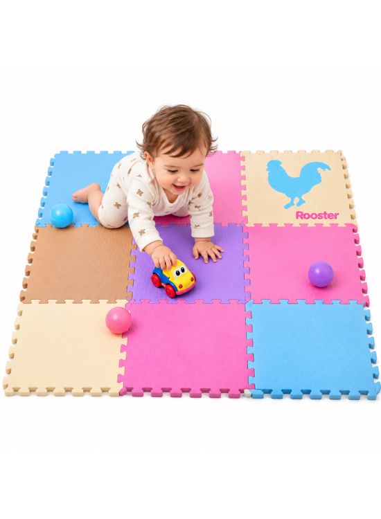 PISOS DIDÁCTICOS PARA BEBES PASTEL CON DISEÑO 10 PIEZAS - 3