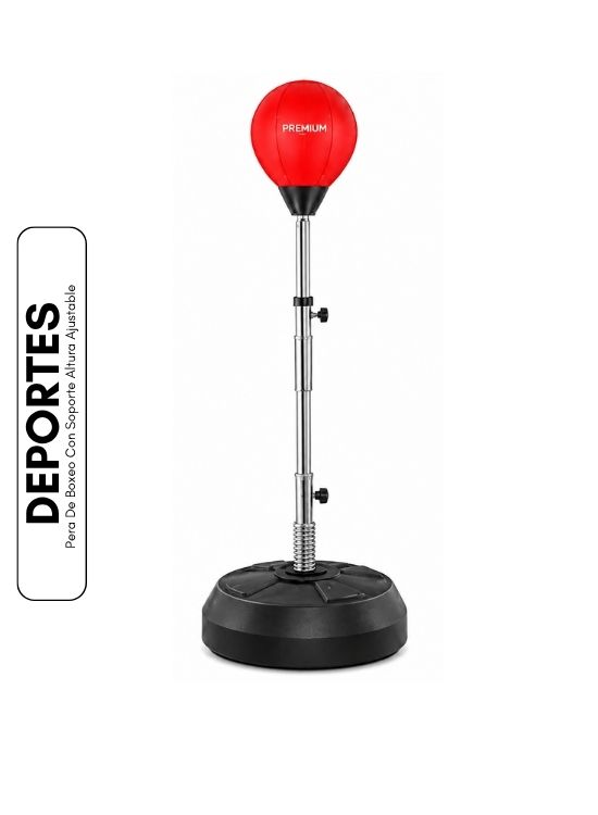 PERA DE BOXEO CON SOPORTE ALTURA AJUSTABLE - 1