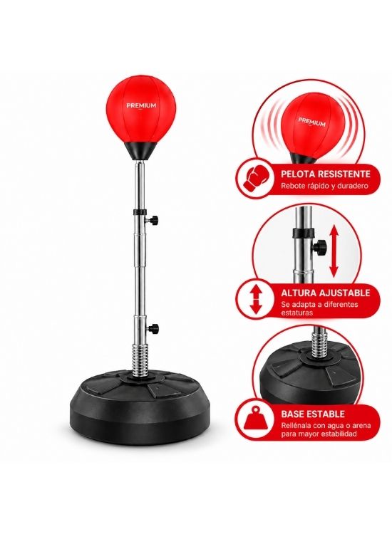 PERA DE BOXEO CON SOPORTE ALTURA AJUSTABLE - 2