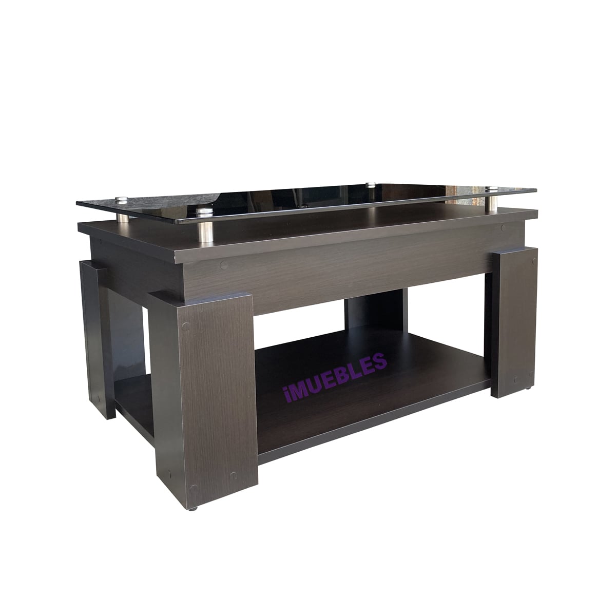 MESA DE CENTRO CON TABLERO DE VIDRIO MODELO GALLO - TEMEL - 3