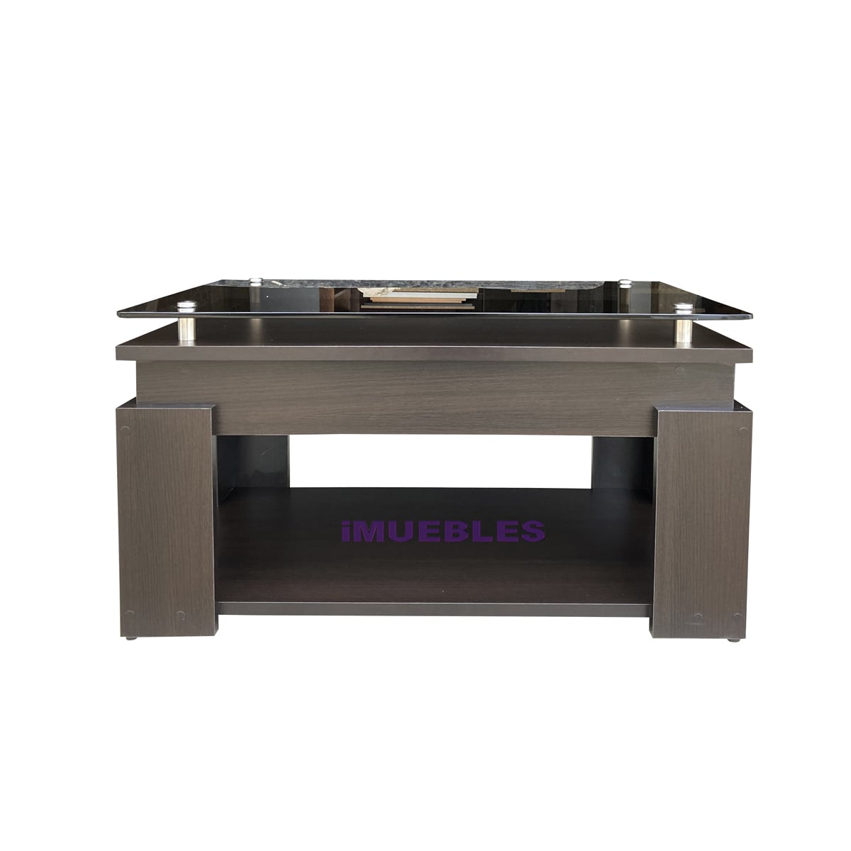MESA DE CENTRO CON TABLERO DE VIDRIO MODELO GALLO - TEMEL - 4