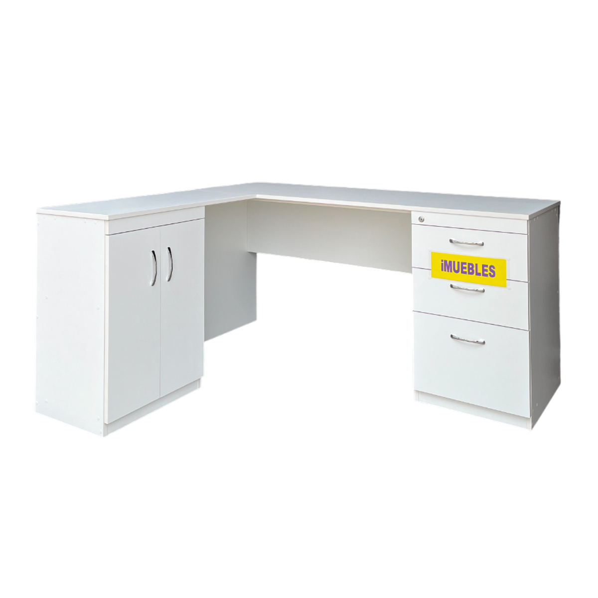 Escritorio Gerencial en L 160 cm REIS color Blanco - 1