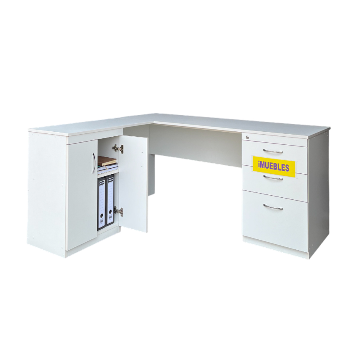 Escritorio Gerencial en L 160 cm REIS color Blanco - 2