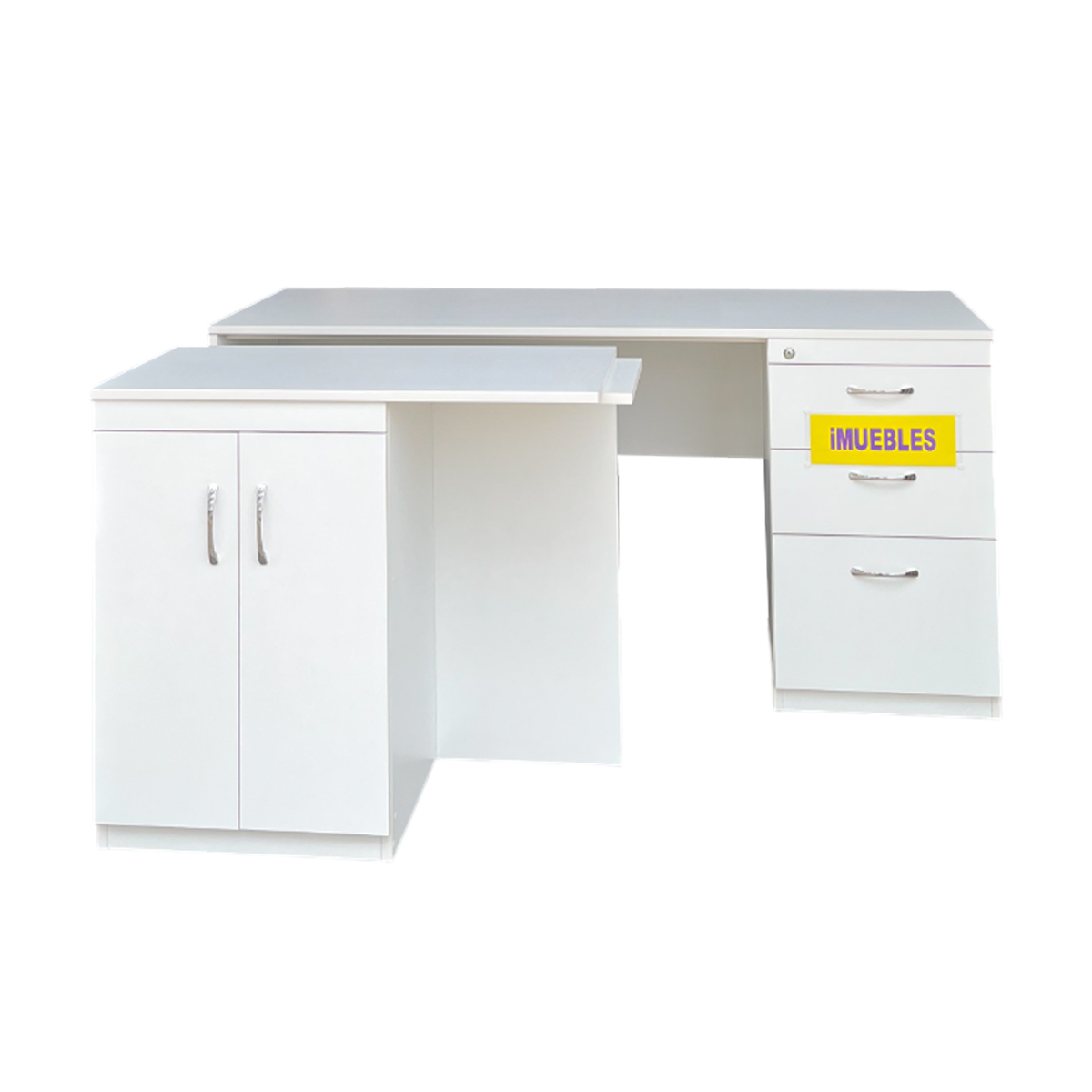 Escritorio Gerencial en L 160 cm REIS color Blanco - 4
