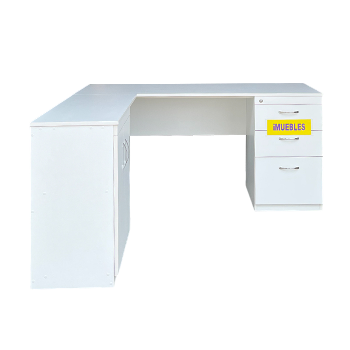 Escritorio Gerencial en L 160 cm REIS color Blanco - 5