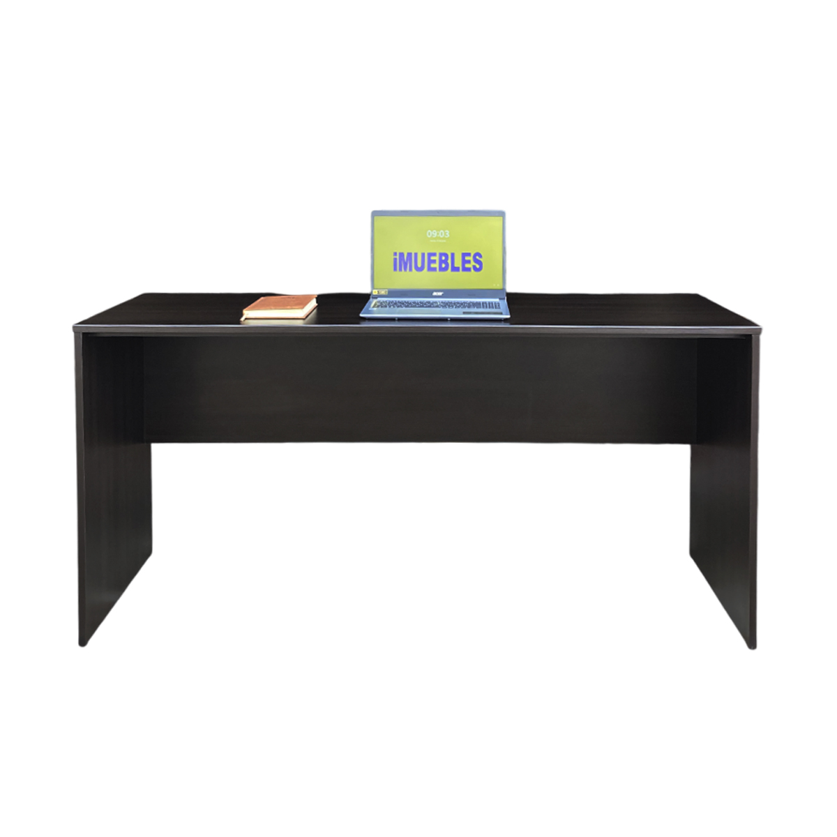 ESCRITORIO DE 160 CM PARA OFICINA O ESTUDIO COLOR WENGUE - TEMEL - 1