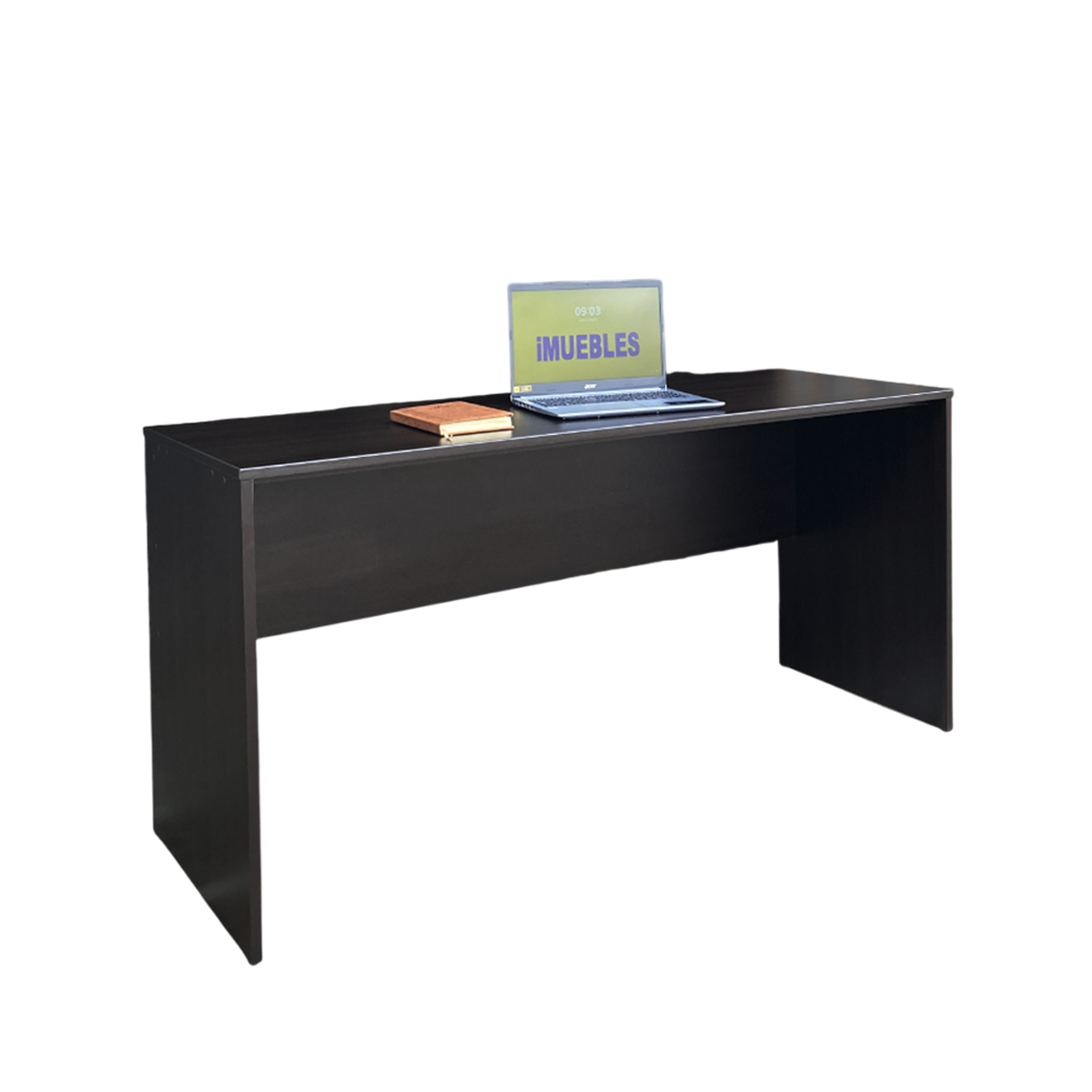 ESCRITORIO DE 160 CM PARA OFICINA O ESTUDIO COLOR WENGUE - TEMEL - 2