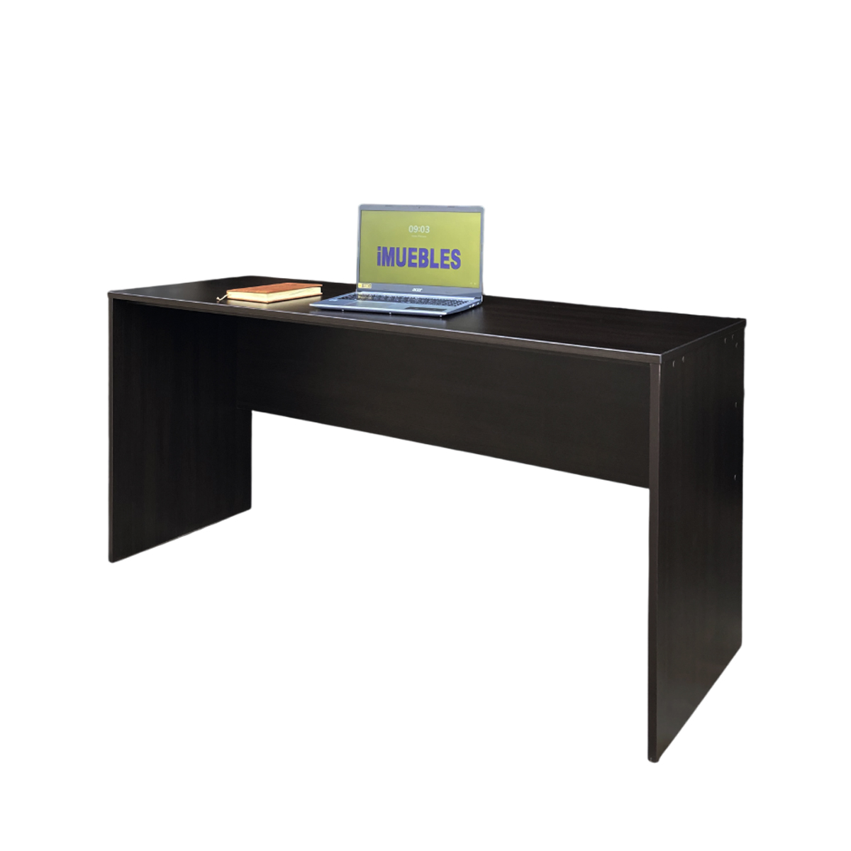 ESCRITORIO DE 160 CM PARA OFICINA O ESTUDIO COLOR WENGUE - TEMEL - 3