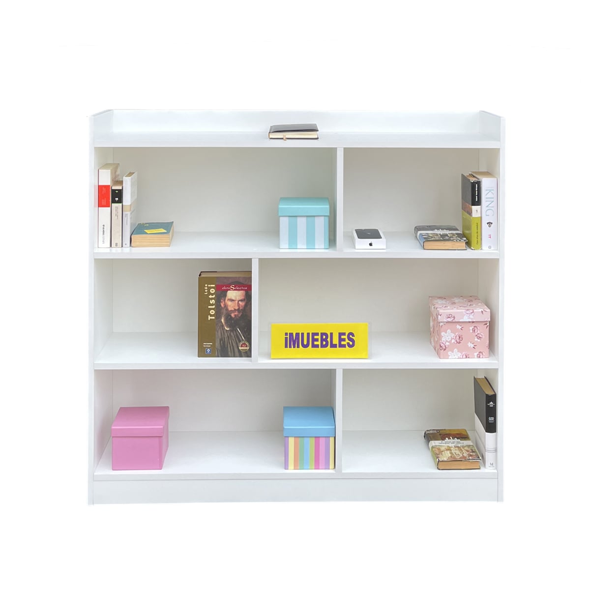 ORGANIZADOR ESCOLAR LIBRERO ESTANTE MELAMINA COLOR BLANCO - TEMEL - 2