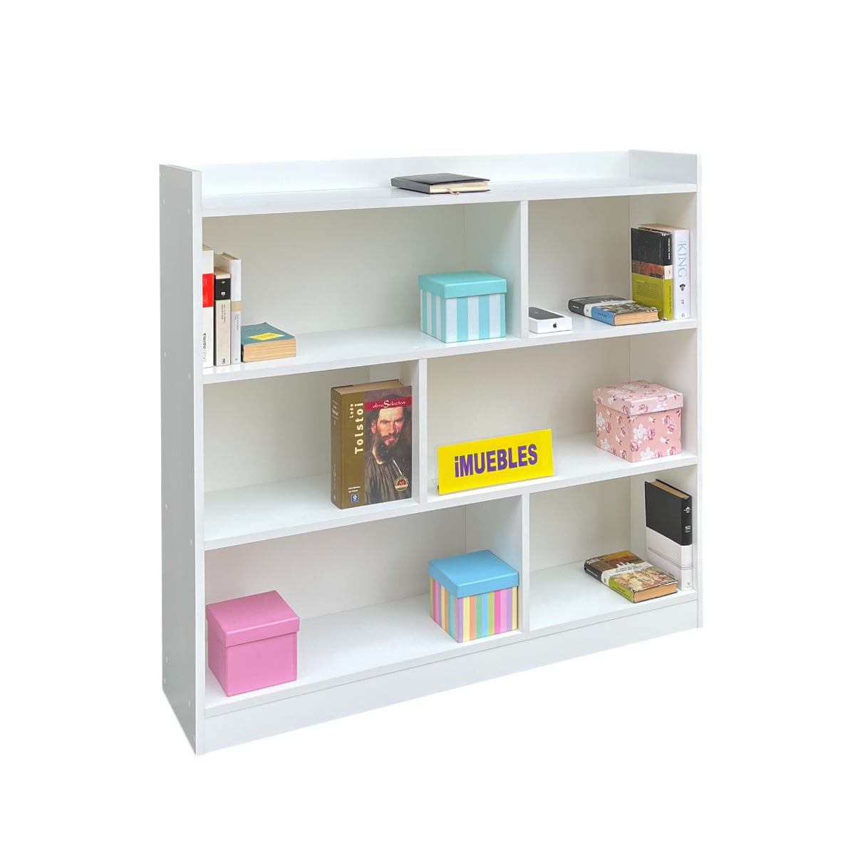 ORGANIZADOR ESCOLAR LIBRERO ESTANTE MELAMINA COLOR BLANCO - TEMEL - 3