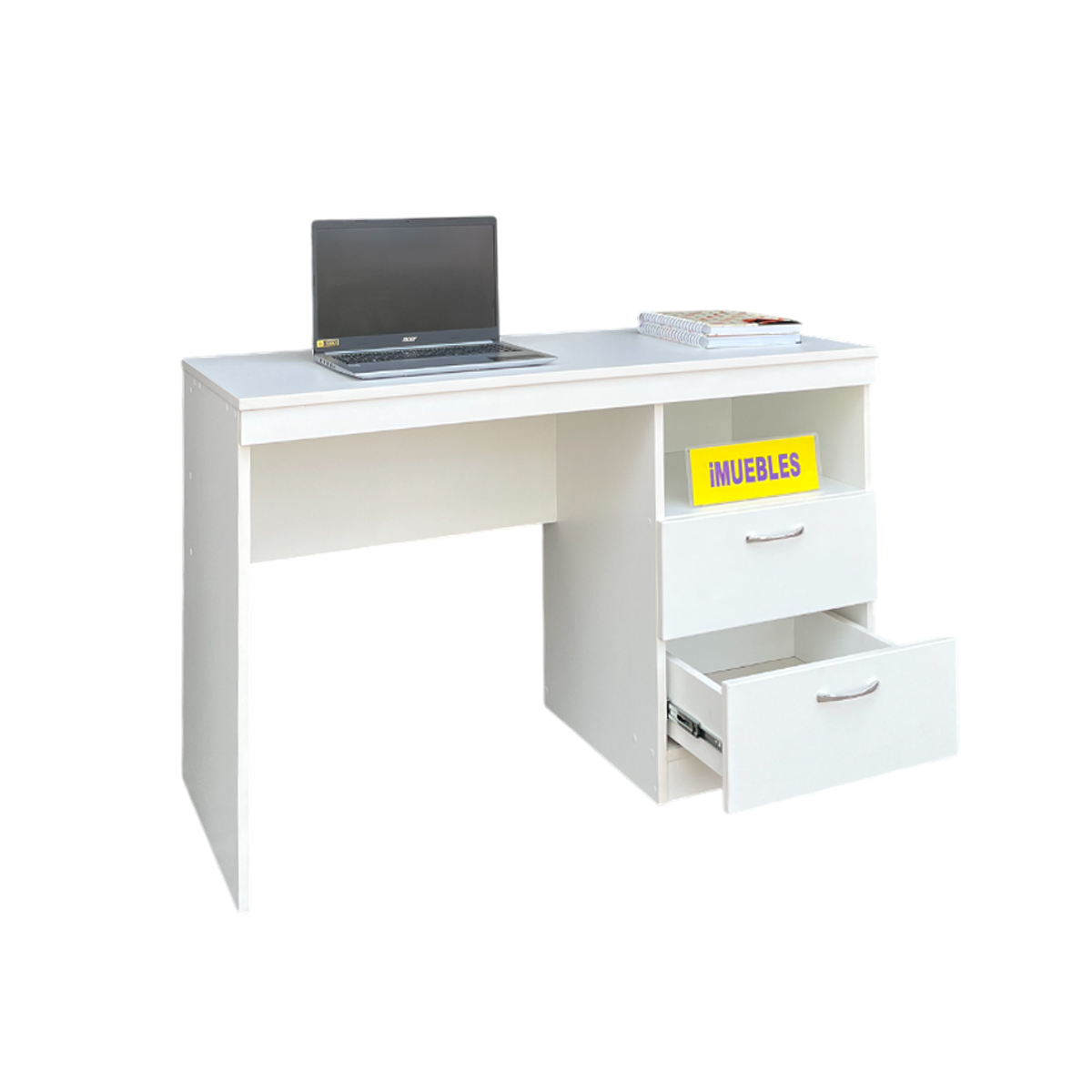 Escritorio de Oficina 120 cm PES color Blanco - 4