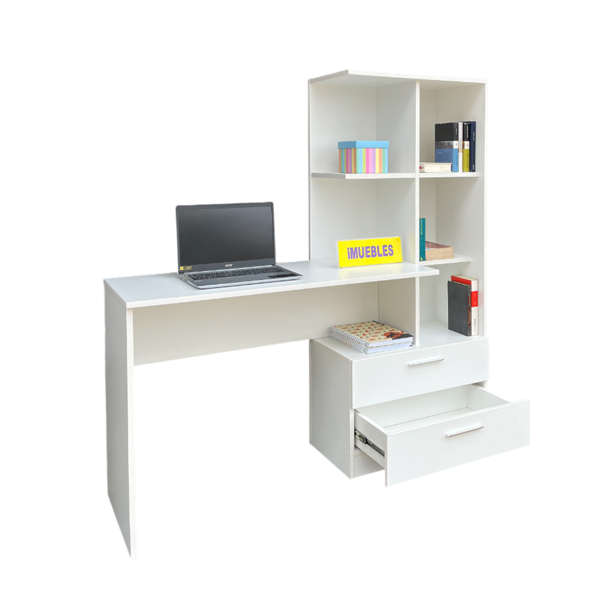 Módulo de Estudio NANCY 145 cm color Blanco - 5
