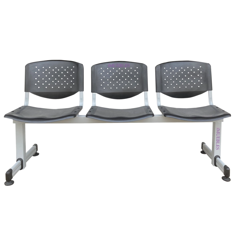 BANCA DE ESPERA TÁNDEM DE 3 ASIENTOS COLOR NEGRO – MODELO T3 – TEMEL - 3