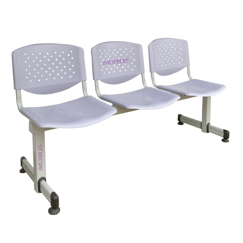 BANCA DE ESPERA TÁNDEM DE 3 ASIENTOS COLOR GRIS – MODELO T3 – TEMEL - 2