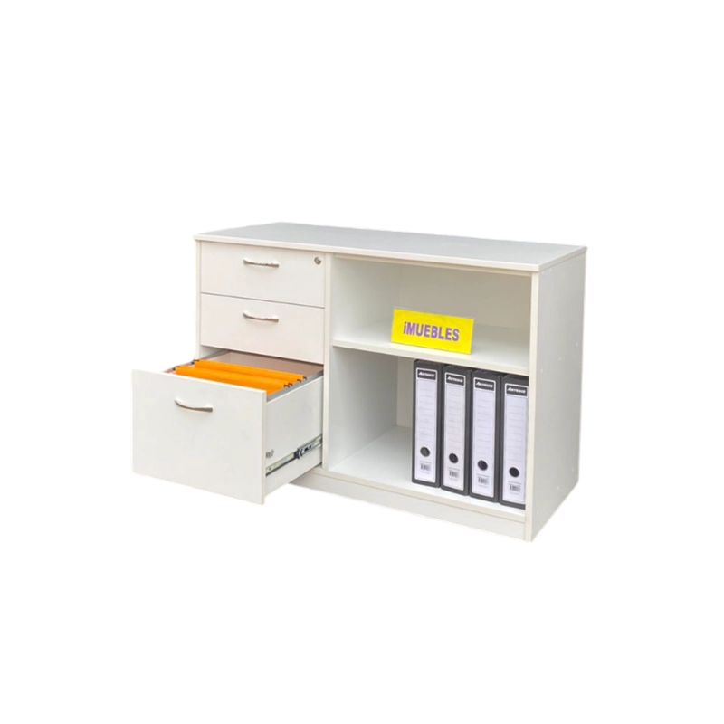 CREDENZA PARA OFICINA EFES - CAJÓN PARA CARPETAS COLGANTES COLOR BLANCO - TEMEL - 1