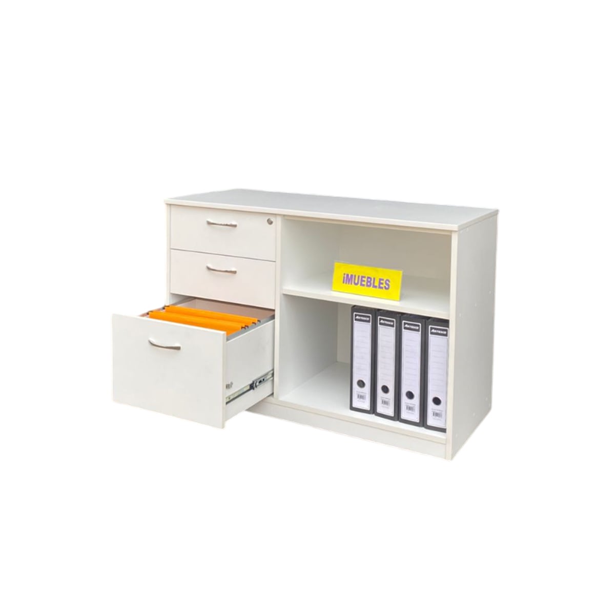 Credenza de Oficina 110 cm EFES color Blanco - 1