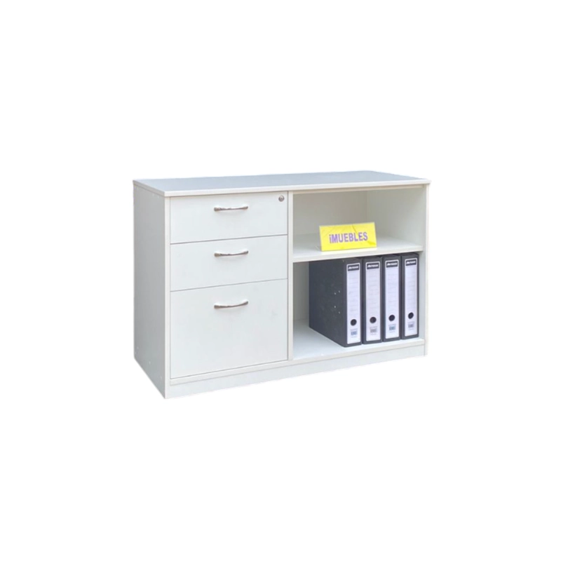 CREDENZA PARA OFICINA EFES - CAJÓN PARA CARPETAS COLGANTES COLOR BLANCO - TEMEL - 2