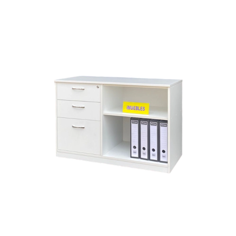 CREDENZA PARA OFICINA EFES - CAJÓN PARA CARPETAS COLGANTES COLOR BLANCO - TEMEL - 3