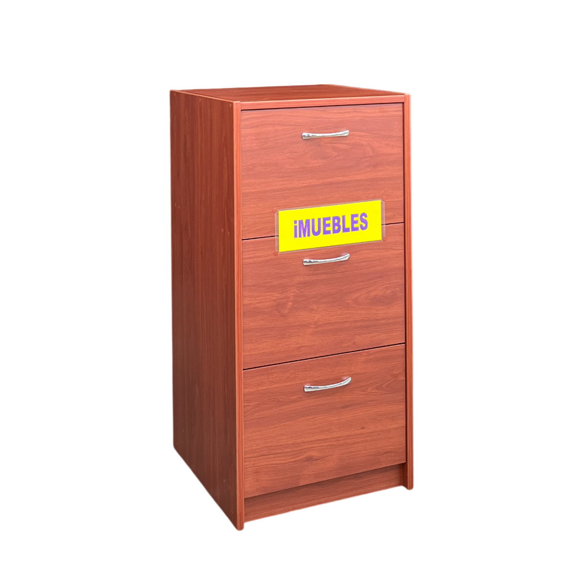ARCHIVADOR OFICINA, CAJONERA 03 PARA FOLDER COLGANTE LLAVE COLOR CEDRO - TEMEL - 4