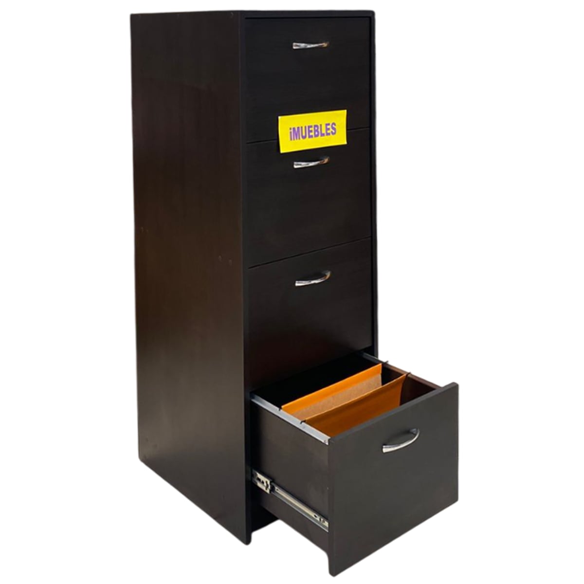 ARCHIVADOR OFICINA, CAJONERA 04 PARA FOLDER COLGANTE LLAVE WENGUE - TEMEL - 2