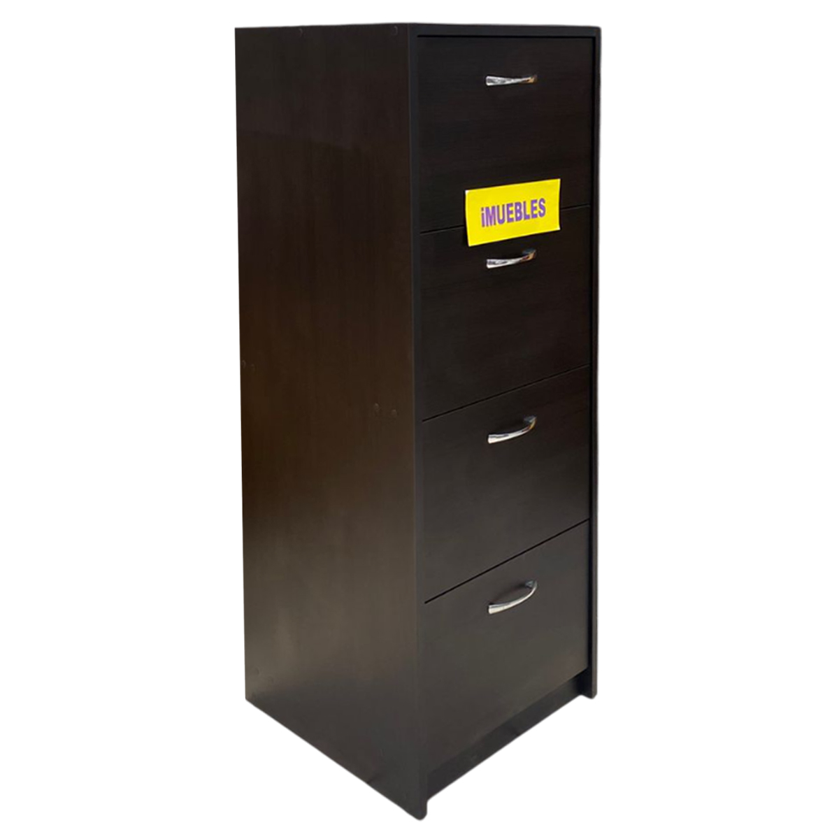 ARCHIVADOR OFICINA, CAJONERA 04 PARA FOLDER COLGANTE LLAVE WENGUE - TEMEL - 4