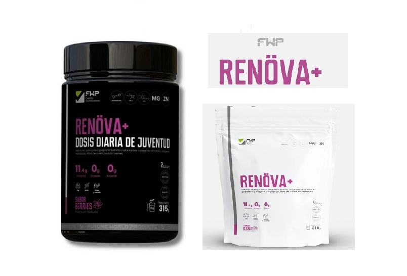 RENÖVA+ COLÁGENO HIDROLIZADO CON BIOPÉPTIDOS ACTIVOS BERRIES BOLSA Y BOTE X 2 UNIDADES - 1