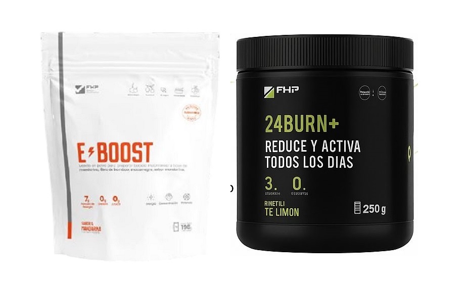 EBOOST ENERGIZANTE EN POLVO DOYPACK - MANDARINA + 24BURN TÉ LIMÓN - 1