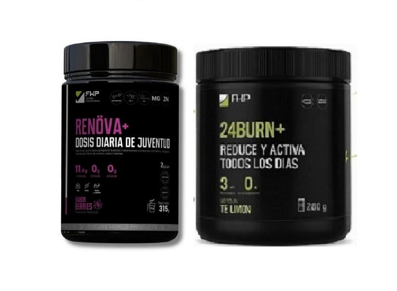 RENÖVA+ COLÁGENO HIDROLIZADO BERRIES 315G + 24BURN+ 280G LIMÓN FWP - 1