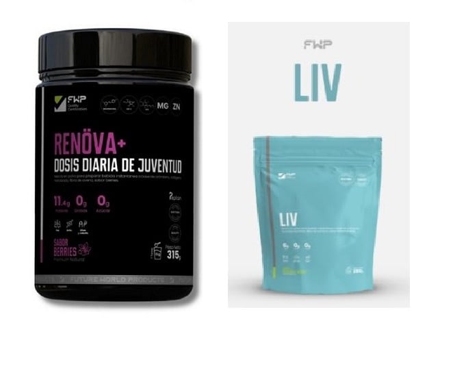 RENÖVA+ COLÁGENO HIDROLIZADO BERRIES 315G +LIV SUPLEMENTO NATURAL DE MANZANA 280G - 1
