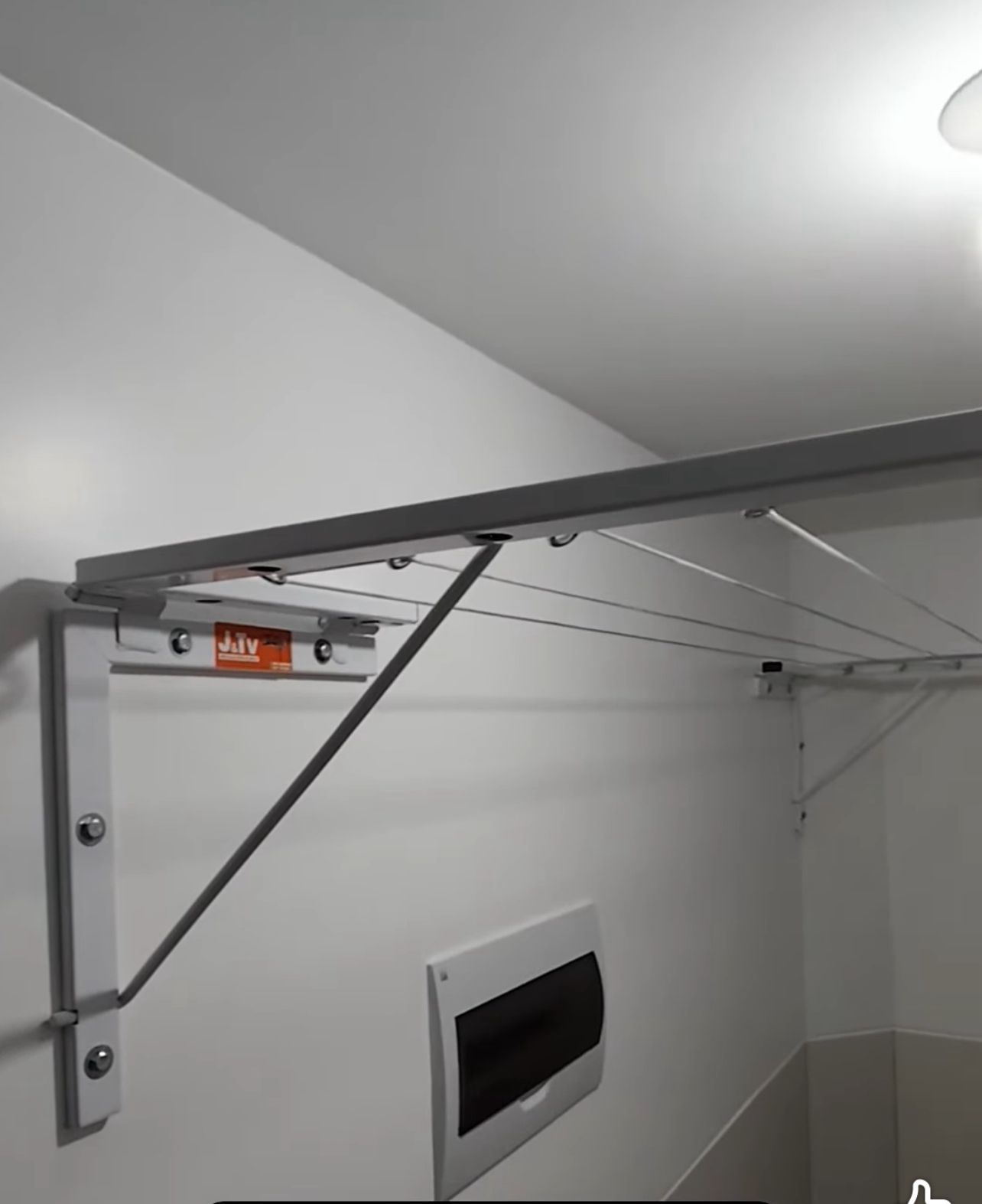 TENDEDERO DE ROPA REFORZADO PLEGABLE 5 LÍNEAS 3M PARED - BLANCO - 2