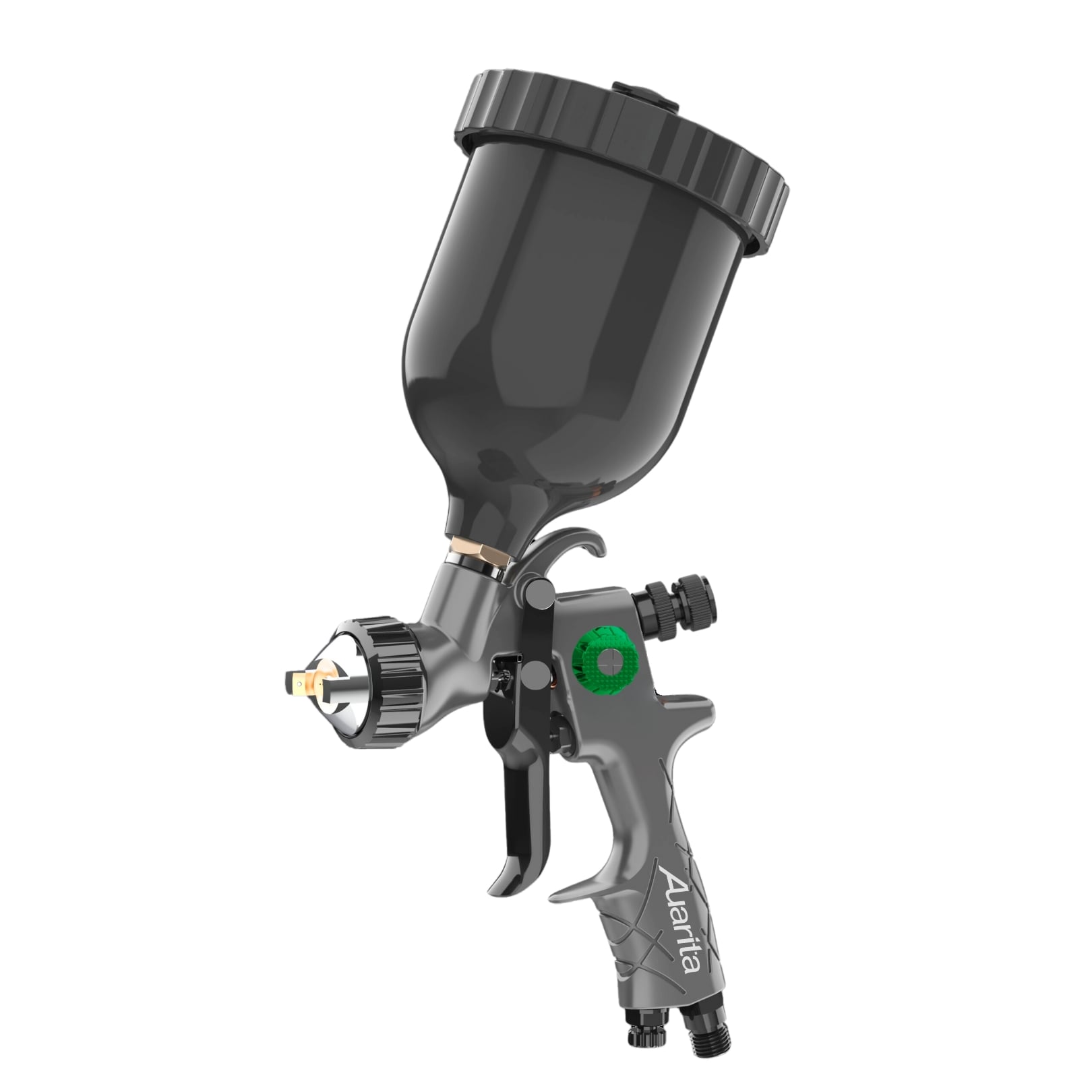PISTOLA PINTAR AUARITA LION 2 H.V.L.P SILVER GREE 1.3MM 600 ML - 1