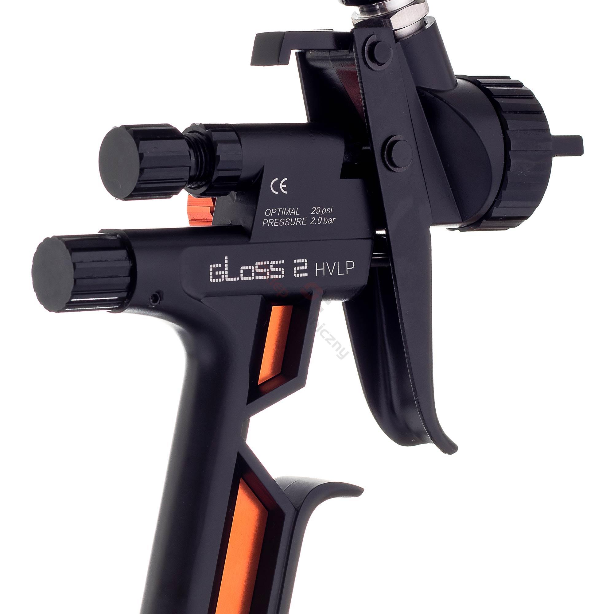PISTOLA ITALCO GLOSS 2 H.V.L.P 1.3MM BLACK/ORENGE - 2