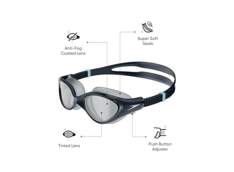 LENTES NATACIÓN SPEEDO BIOFUSE 2.0 FEMALE NAVY BLUE - 4