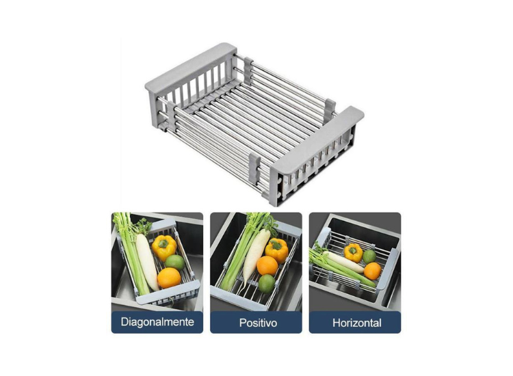 ESCURRIDOR PLATA RETRACTIL ACERO INOXIDABLE - 1