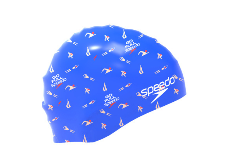 GORRO NATACION SPEEDO SLOGAN PRINT AZUL - 2