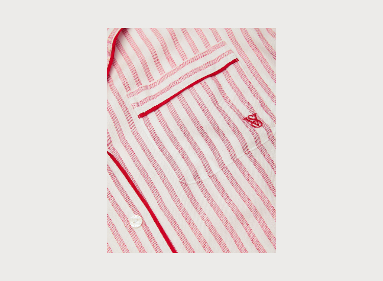 CONJUNTO DE PIJAMA CORTO DE FRANELA VICTORIA'S SECRET ROSADO - 3