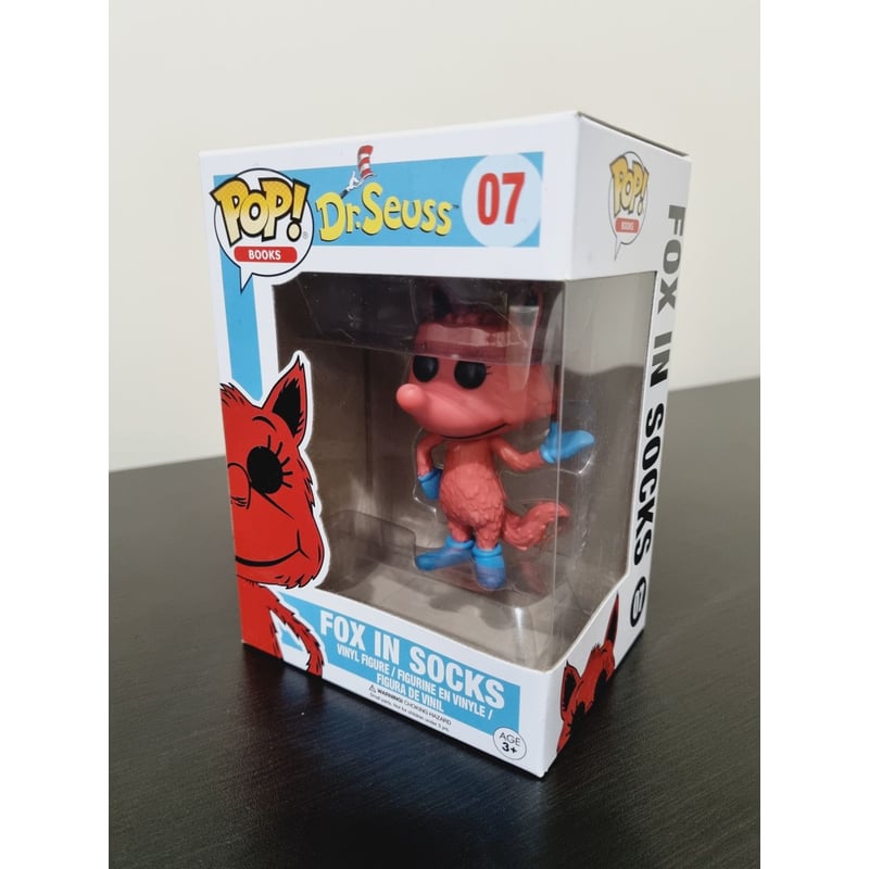 Pop! Vinyl Figur Dr. Seuss Fox In Socks – Flocked Version, Ca. 9 Cm, Offizielles Lizenzprodukt