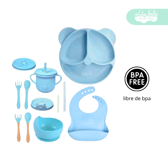SET ALIMENTACIÓN BEBÉ OSO 13 PIEZAS - 1