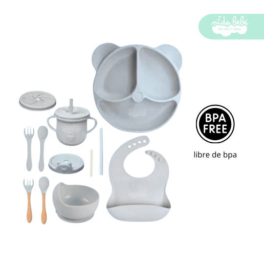 SET ALIMENTACIÓN BEBÉ OSO 13 PIEZAS - 1