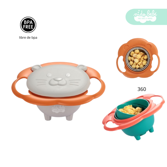 PLATO GIRATORIO ANTIDERRAMES PARA BEBES GIRO 360 - 1