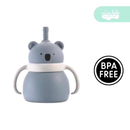 VASITO DE SILICONA PARA BEBÉ ANTIDERRAME MODELO OSITO - 3