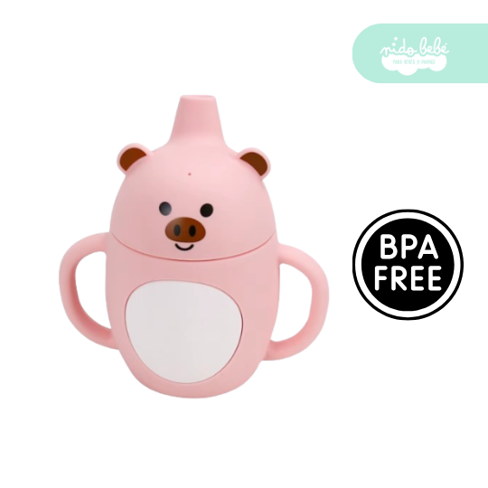 VASO DE SILICONA DE BEBE ANTIDERRAME CON AZA - 2