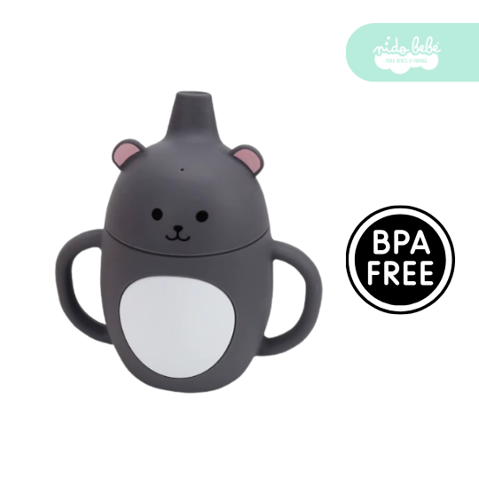 VASO DE SILICONA DE BEBE ANTIDERRAME CON AZA - 5