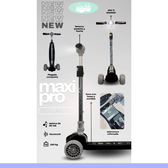 SCOOTER PARA NIÑOS MAXI CON BLUETOOTH - 1