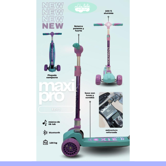 SCOOTER PARA NIÑOS MAXI CON BLUETOOTH - 2