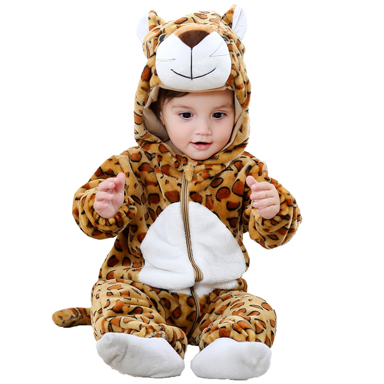 DISFRAZ UNISEX MICHLEY ONESIE BEBÉ ANTIALERGICO LEOPARDO NIEVE - 1