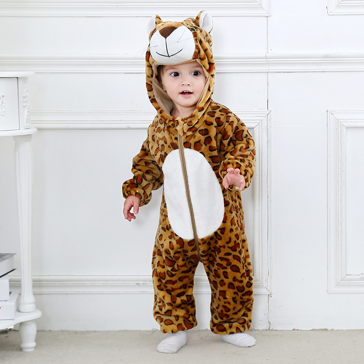 DISFRAZ UNISEX MICHLEY ONESIE BEBÉ ANTIALERGICO LEOPARDO NIEVE - 2